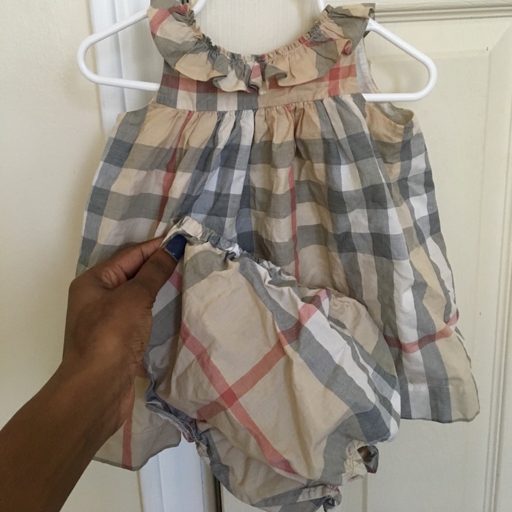 Baby girl Burberry Dress and bottom.