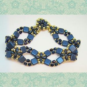 Blue Beaded Bracelet