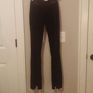Urban Outfitters Velvet Black Bell Bottoms