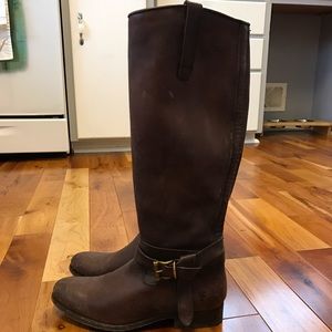 Frye Melissa knotted tall boots redwood size 7