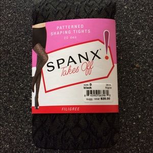 NWT SPANX "Takes Off" Filigree Shaping Tights