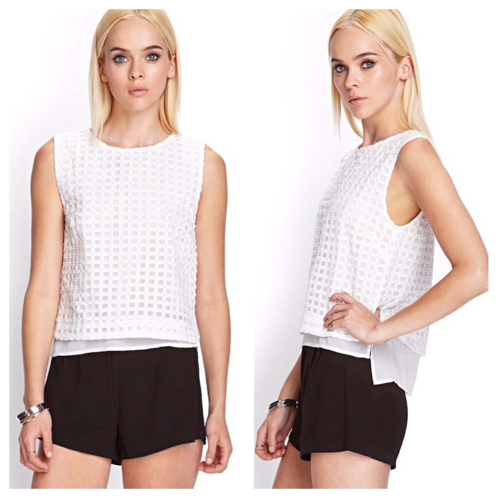 NWT White Forever 21 Blouse Size Large