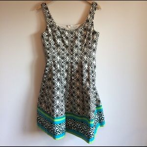 Nine West  sleeveless sundress black & white