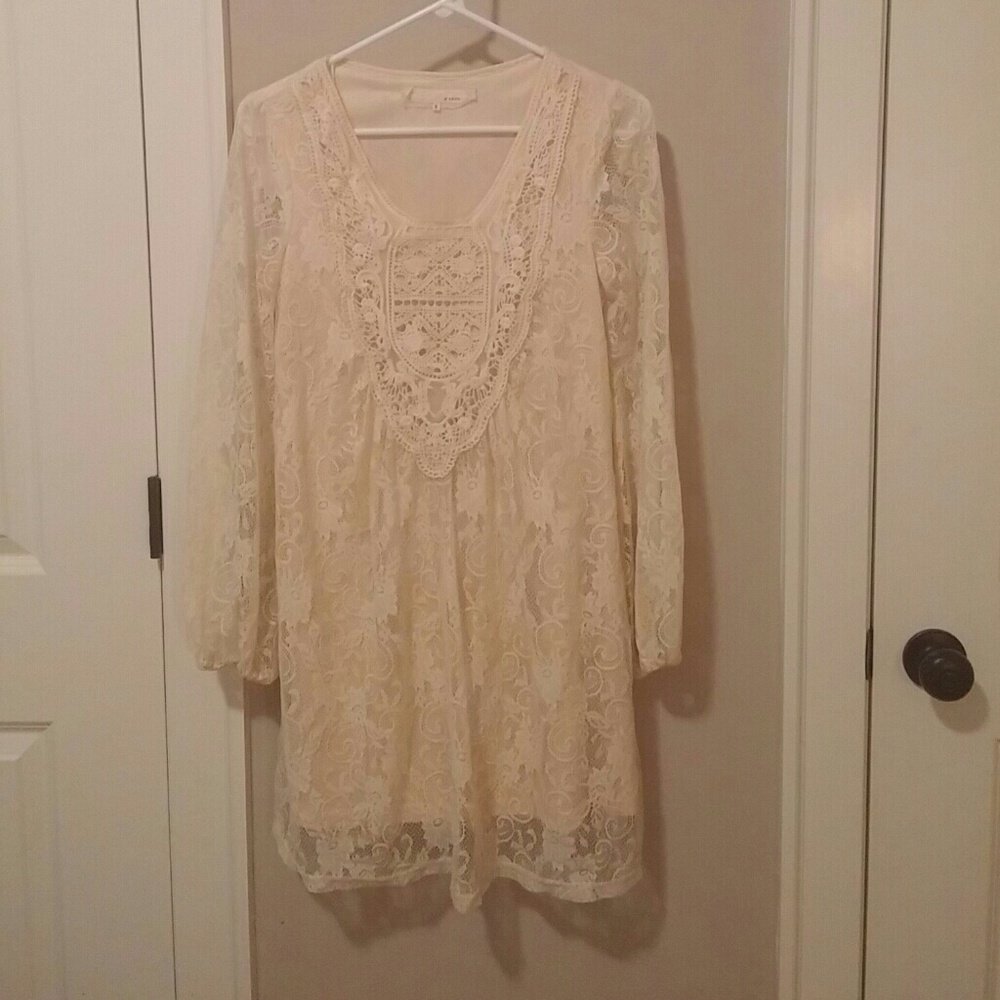 Cream Lace Dress
