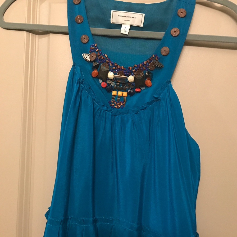 Anthropologie Floral halter dress