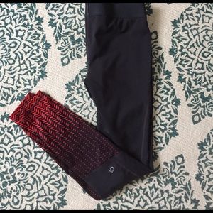 Gap Fit long grey and red running pants!!