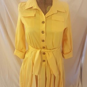 Diane von Furstenburg yellow vintage shirtdress