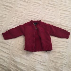 Burberry baby zip up sweater size 12-18 M