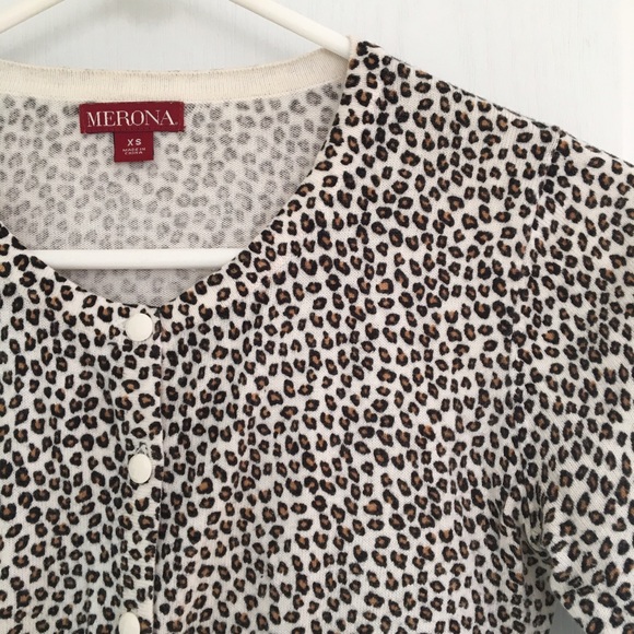 Merona Sweaters - SOLD! Leopard print cardigan