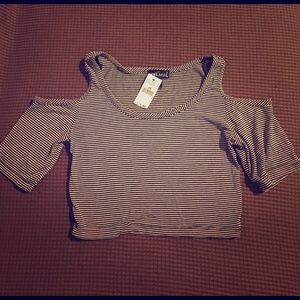 Wet Seal Cold Shoulder Crop Top