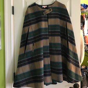 Plaid cape