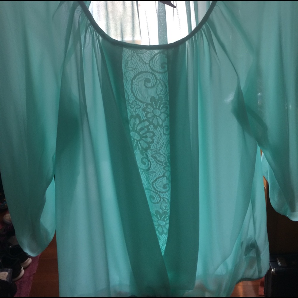 ByXBy teal blouse