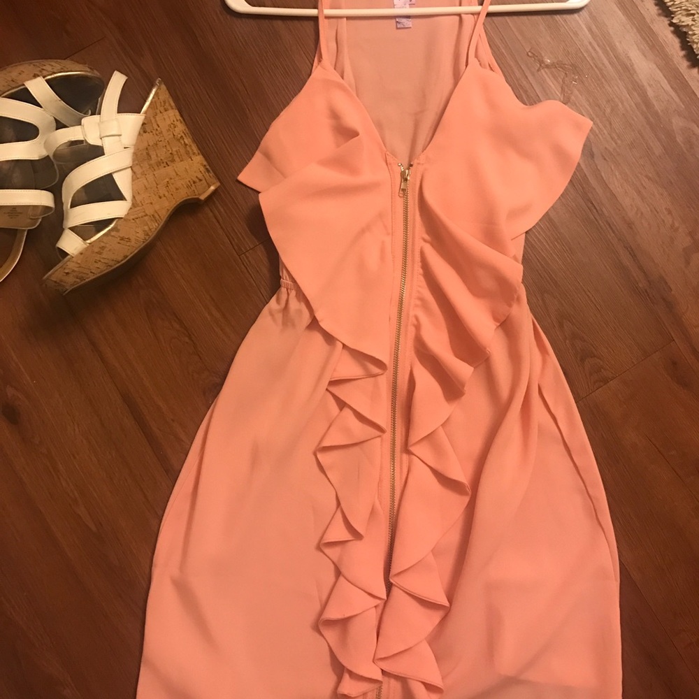 Pink Dress w/front zipper