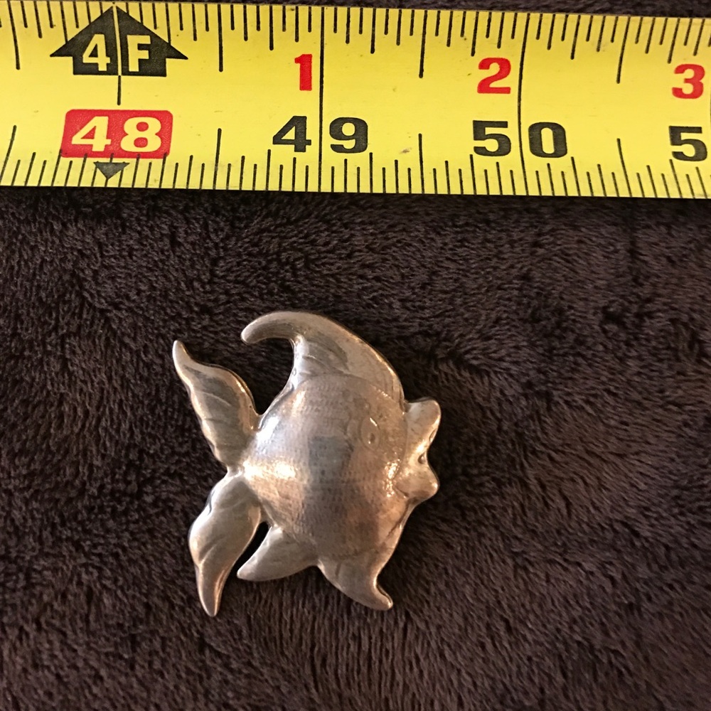 Silver fish pin