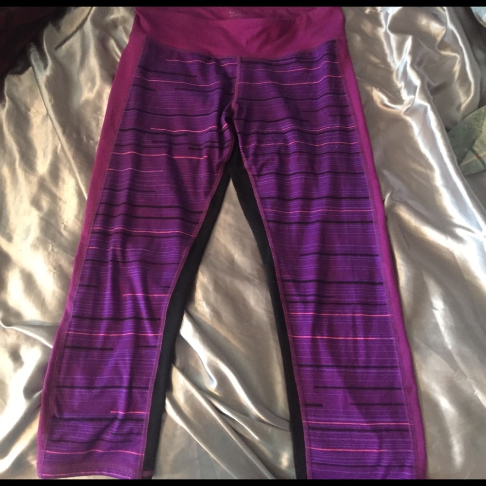 Women's champion purple and black duo dry Capri