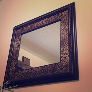Leopard print mirror!