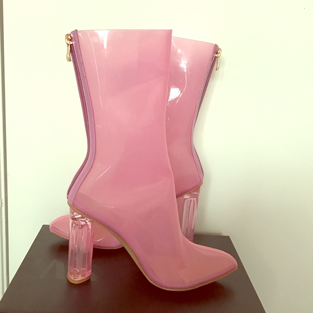 Pink Perspex heel