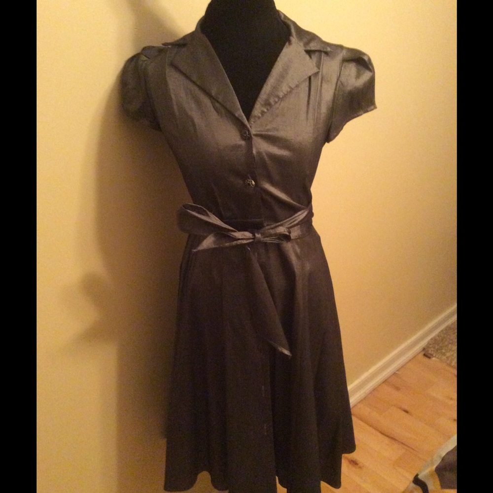 Liz Claiborne Grey Kringle Dress with Decorative