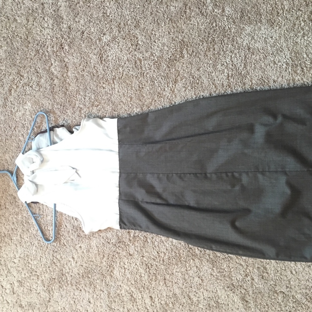 Only worn twice! White/Brown Dress size 7. - Picture 2 of 3