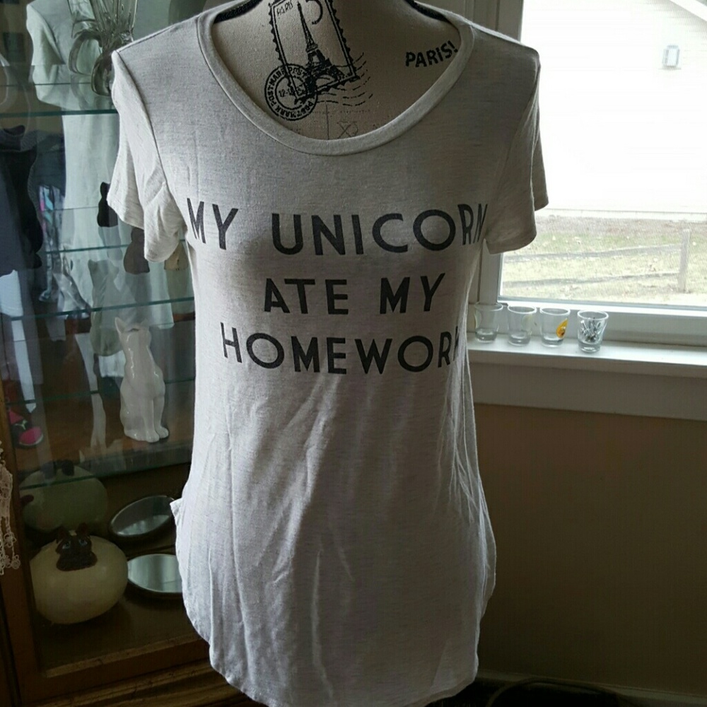 My unicorn at my homework T