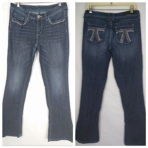 Seven7 Dark Wash Rocker Slim Jeans Size 10