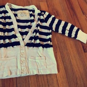 Black and white striped jacket