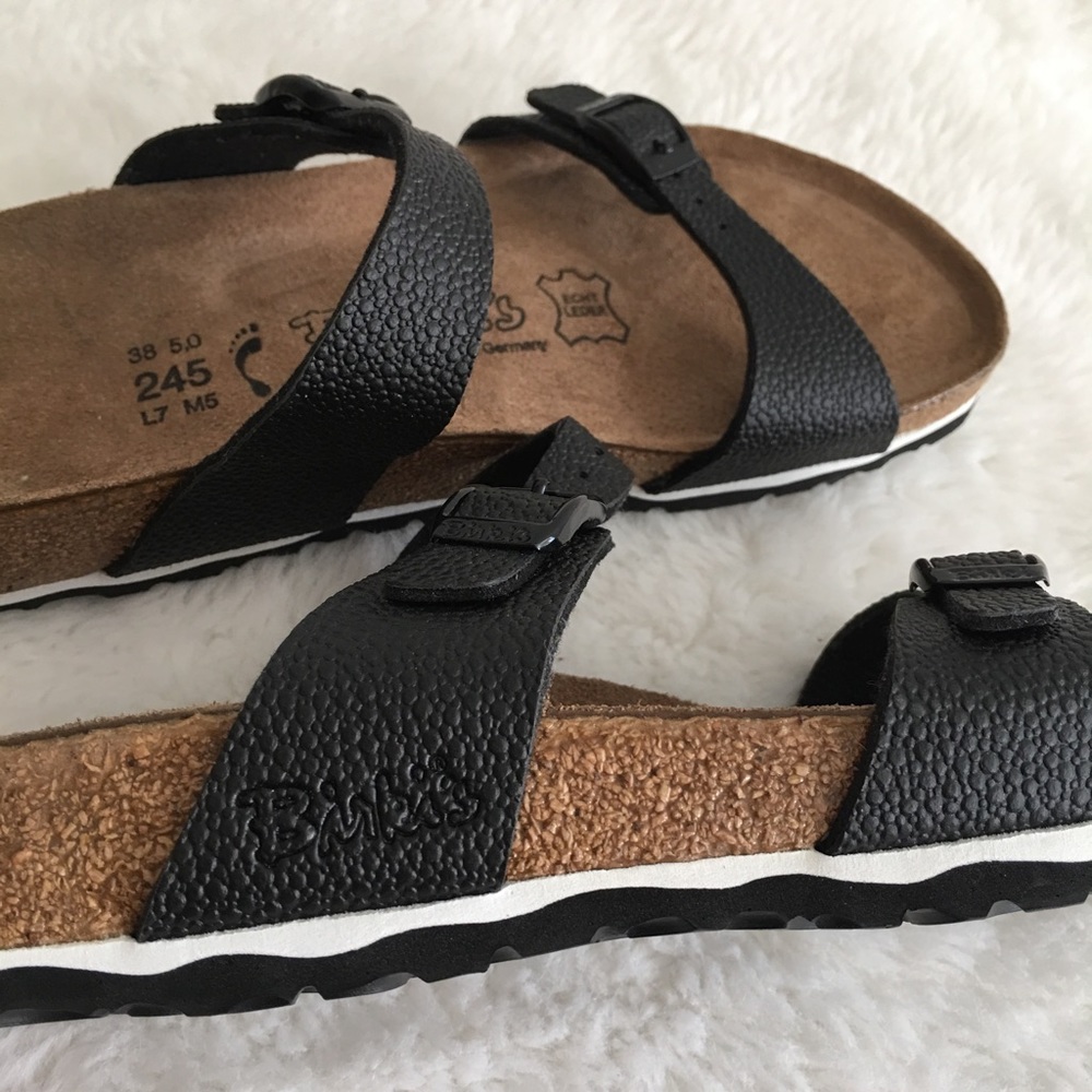 Birki's by Birkenstock Black Sandals size L7 M5 - Picture 3 of 5