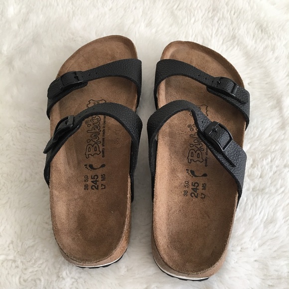 Birki's by Birkenstock Black Sandals size L7 M5 - Picture 4 of 5
