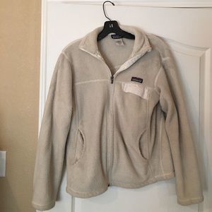Patagonia white zip up