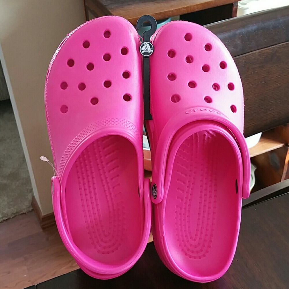 New Pink Crocs size 11 womens