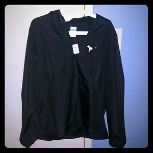 Pink victoria secrets windbreaker jacket with hood