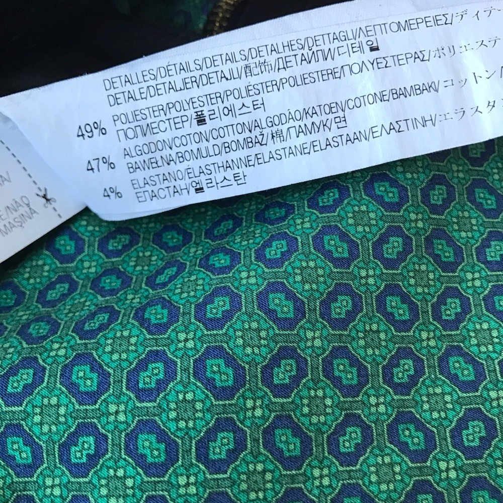 Zara Geometric Print Pants in Green - Picture 3 of 3