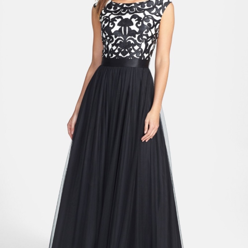 Aidan Mattox formal black dress