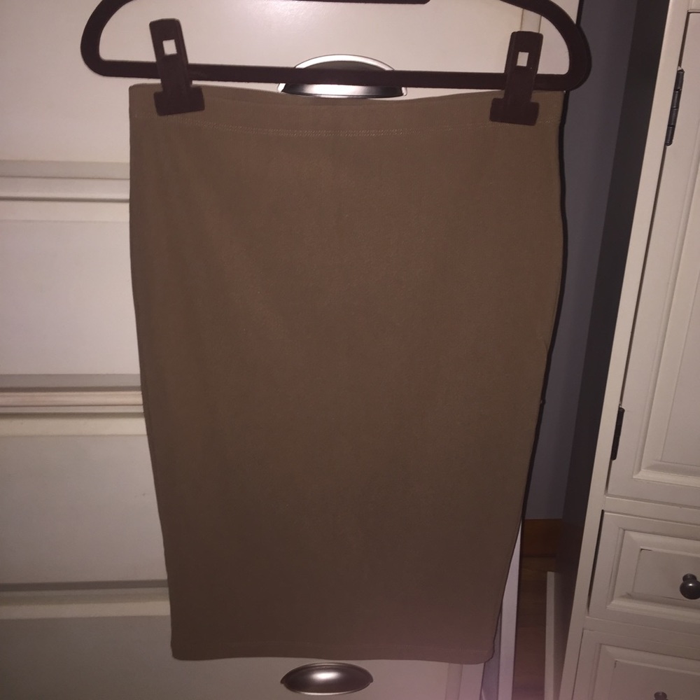Forever 21 Tan Midi Skirt BRAND NEW