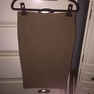 Forever 21 Tan Midi Skirt BRAND NEW