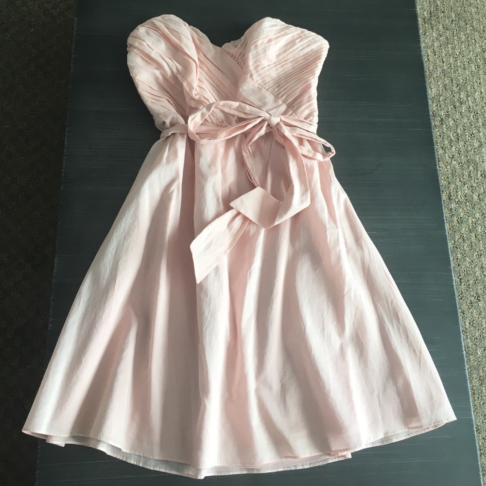 Express dusty pink strapless dress