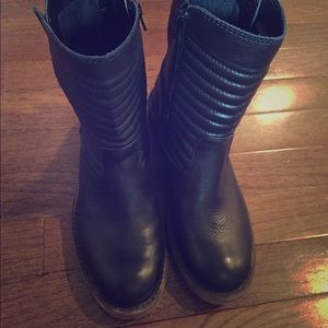 Lucky Brand black REAL LEATHER Moro boot