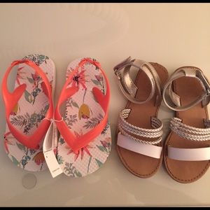 Old Navy and Crazy 8 sandals