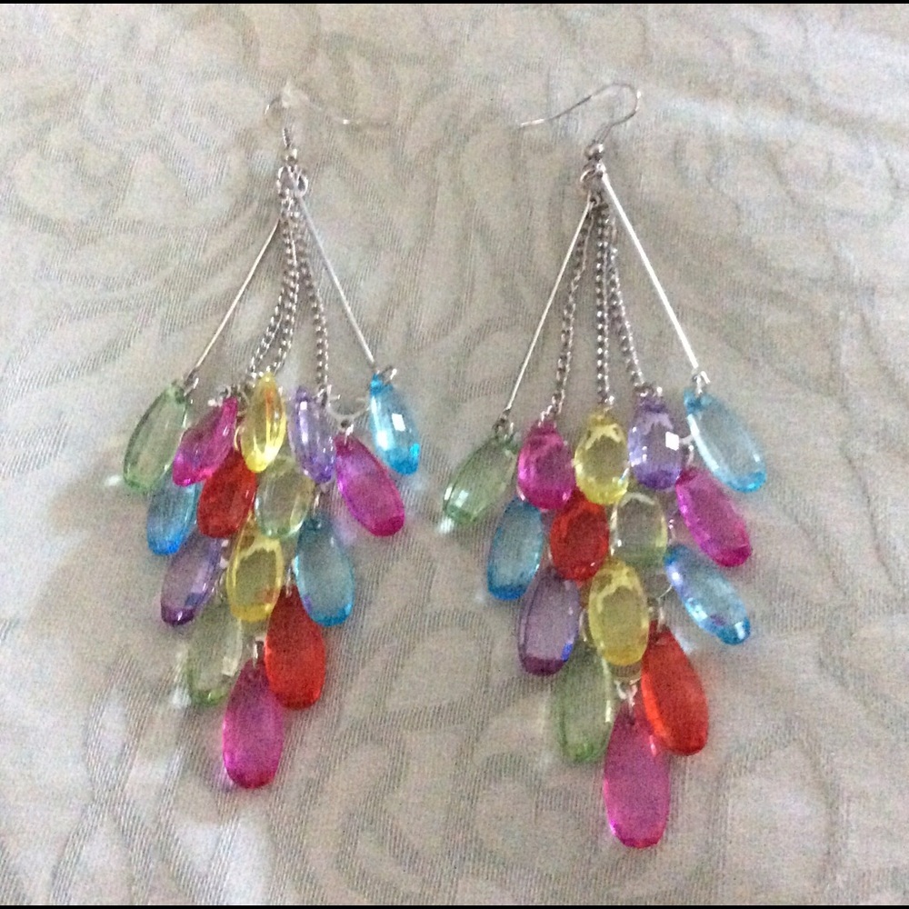 Multi Color Chandelier Earrings