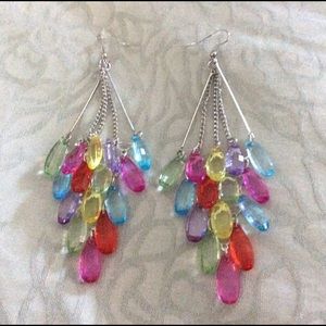Multi Color Chandelier Earrings