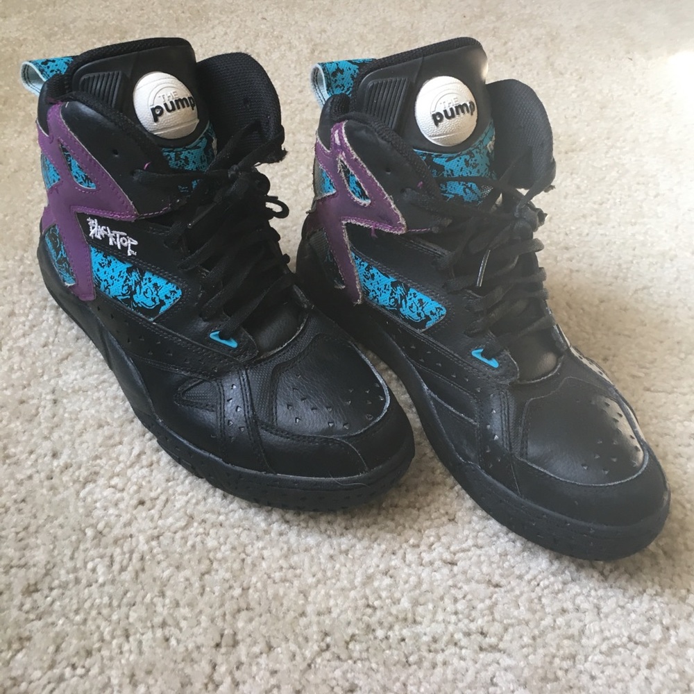 SOLD —- Reebok Pump Action Basketball Hightops.