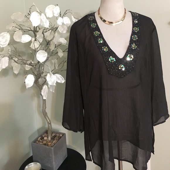 New York & Company Tops - NEW YORK & COMPANY SHEER TUNIC