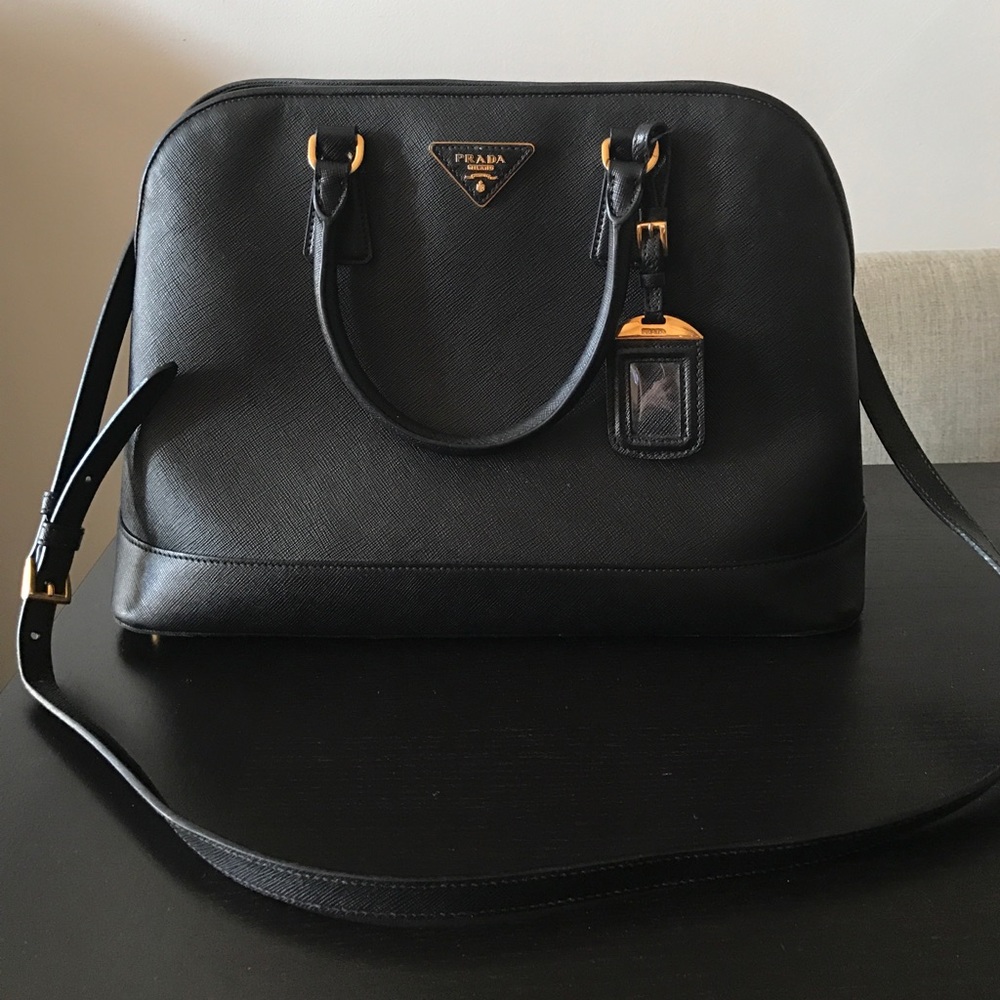 Prada Saffiano Lux Dome Satchel