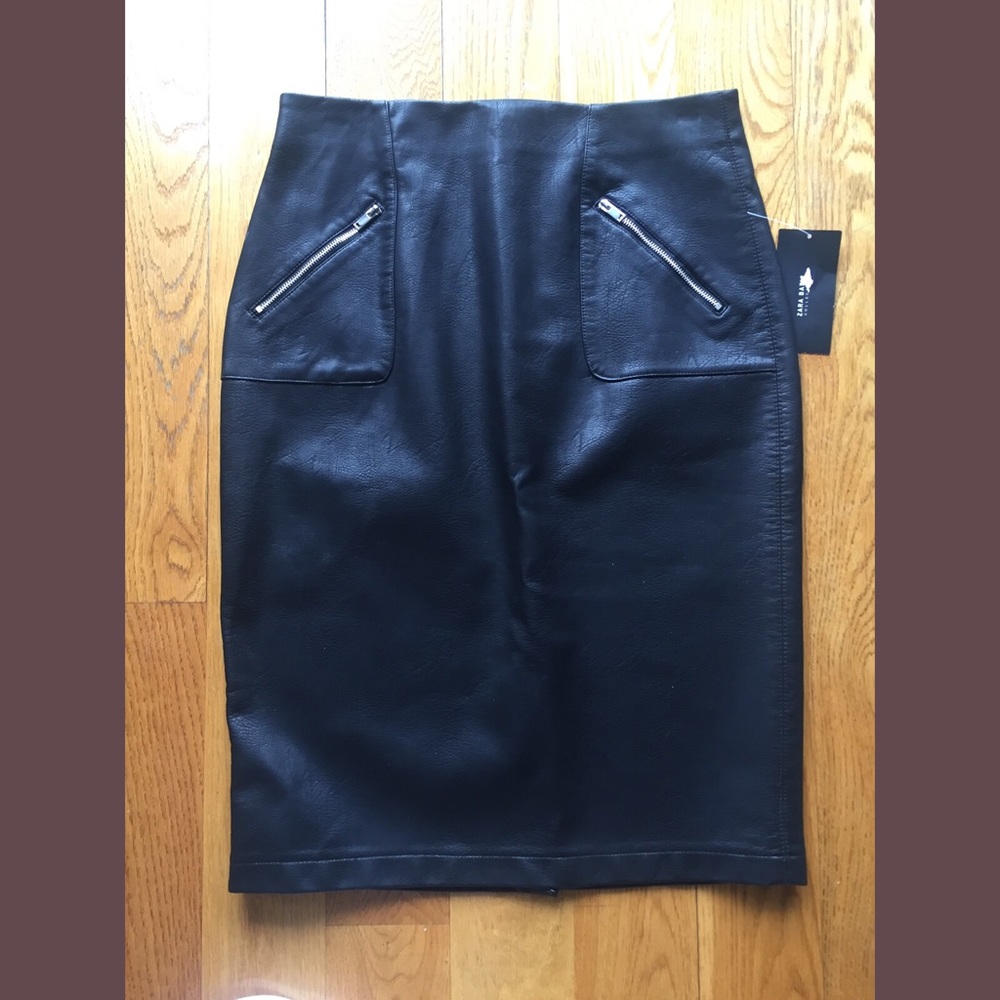 Vegan Leather Pencil Skirt