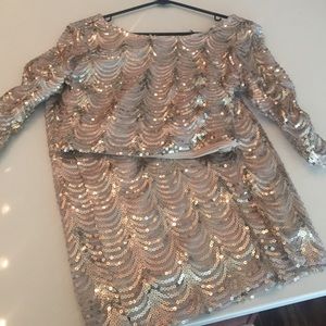 Crop top dress and skirt