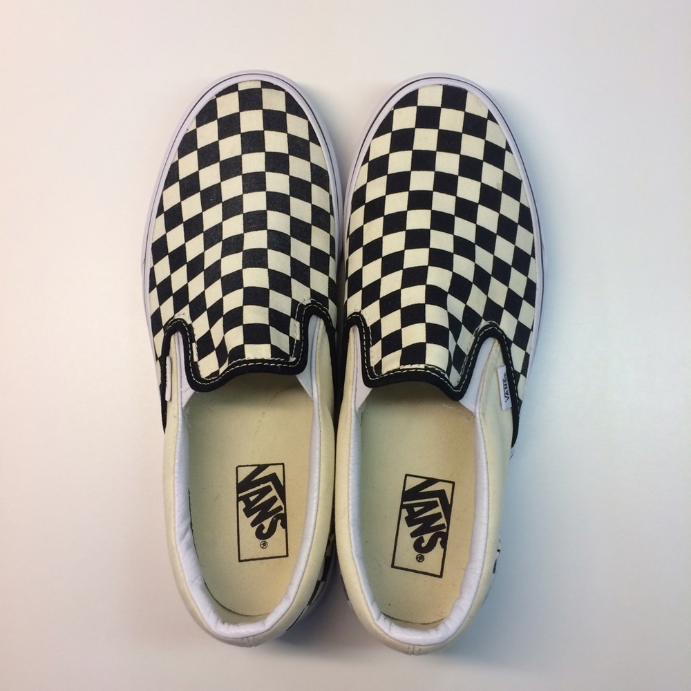 Classic checkerboard Vans. Women's 10.5, Men's 9