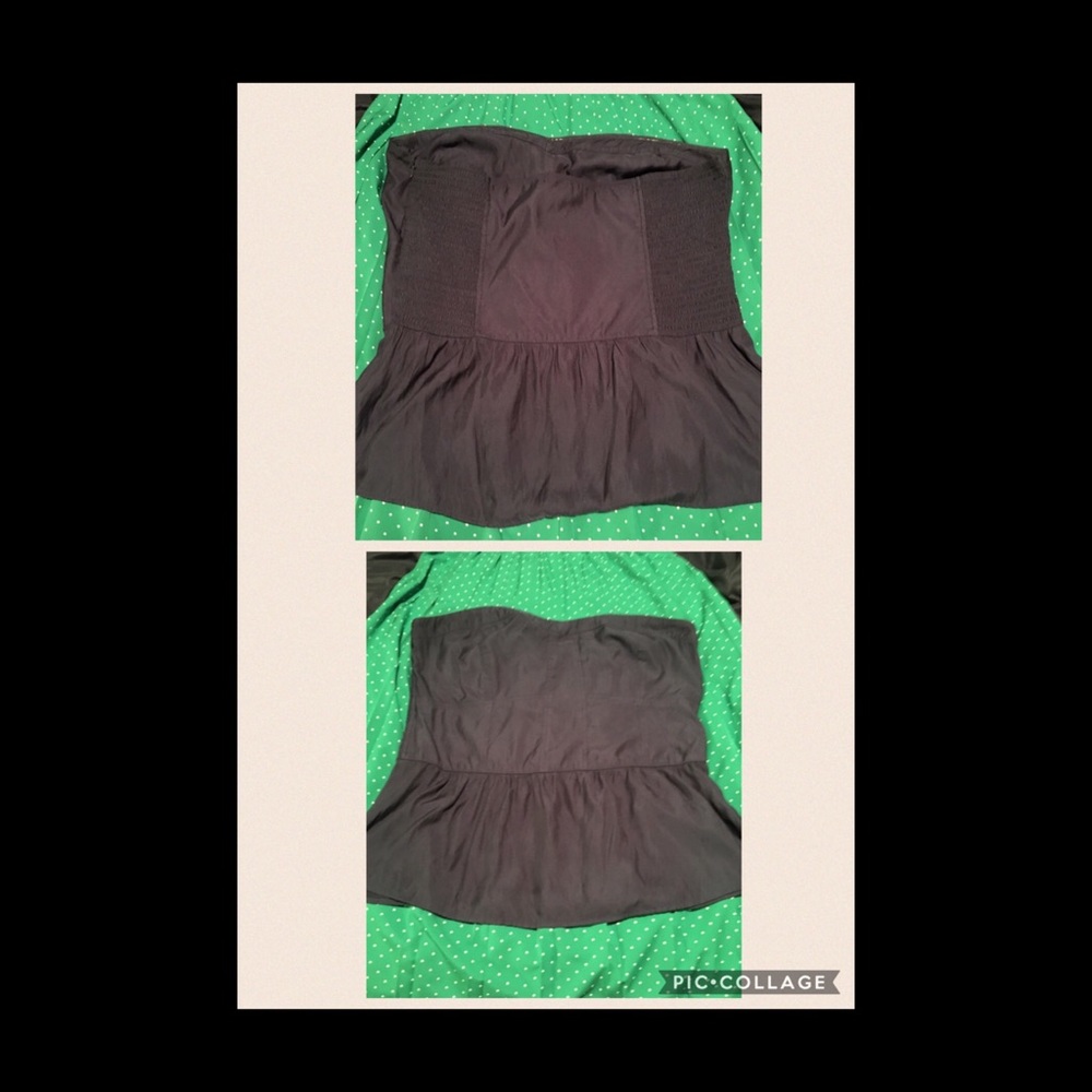 Peplum Strapless Shirt