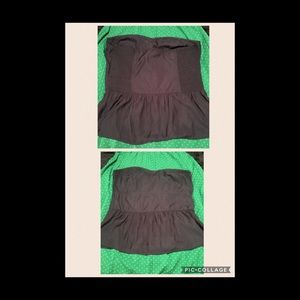 Peplum Strapless Shirt