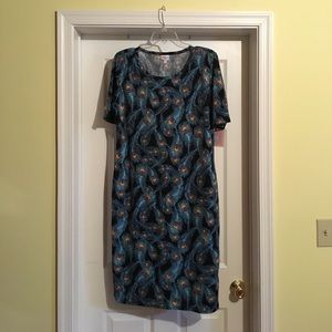 LuLaRoe Julia Peacock Dress