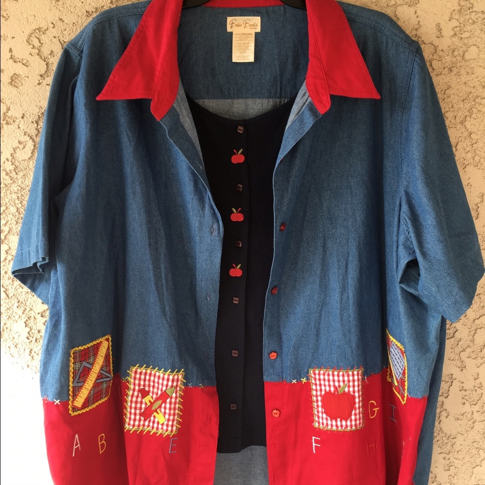 Bobbie Brooks 26W/28W teacher Class Blouse women